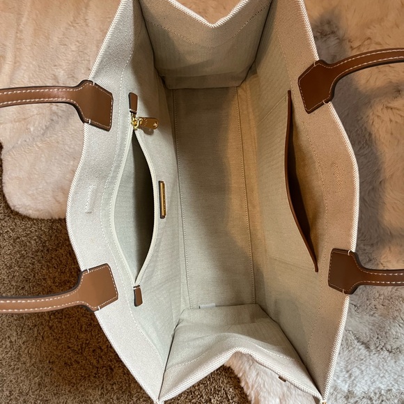 Tory Burch Ella Tote Bag In Ivory Mountain Paisley NWOT - Picture 3 of 6